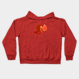 hedgehog and sunset Kids Hoodie